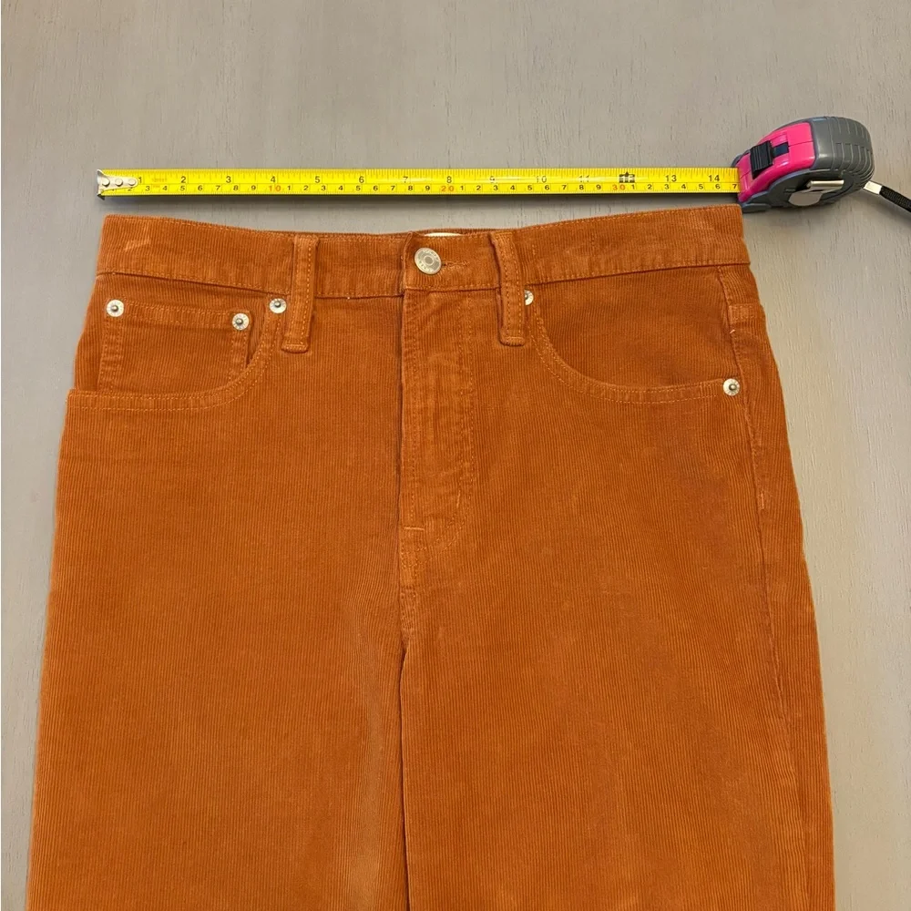 J. Crew Corduroy Pants Womens 27 Brown Rust Vintage Straight Stretch Preppy Boho